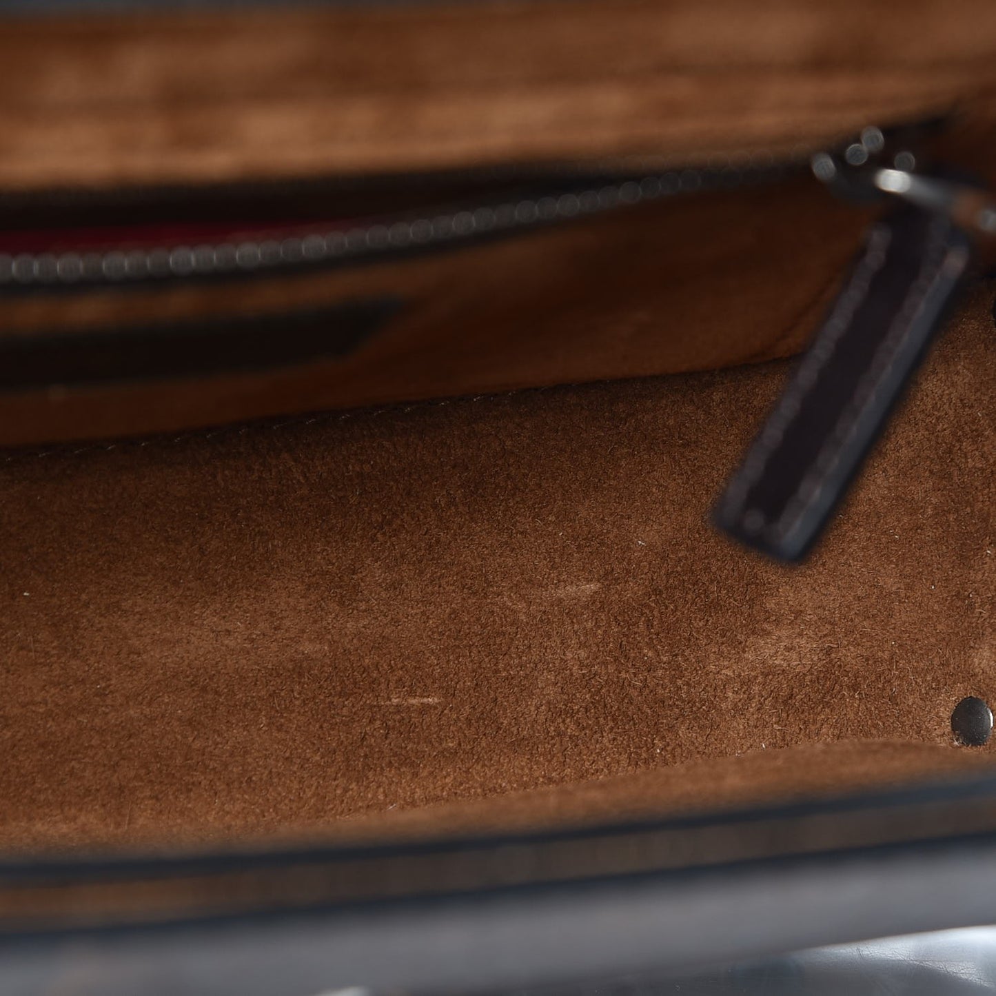 Calfskin Embossed Medium Guitar Strap Rockstud Rolling Flap Saddle Bag Brown