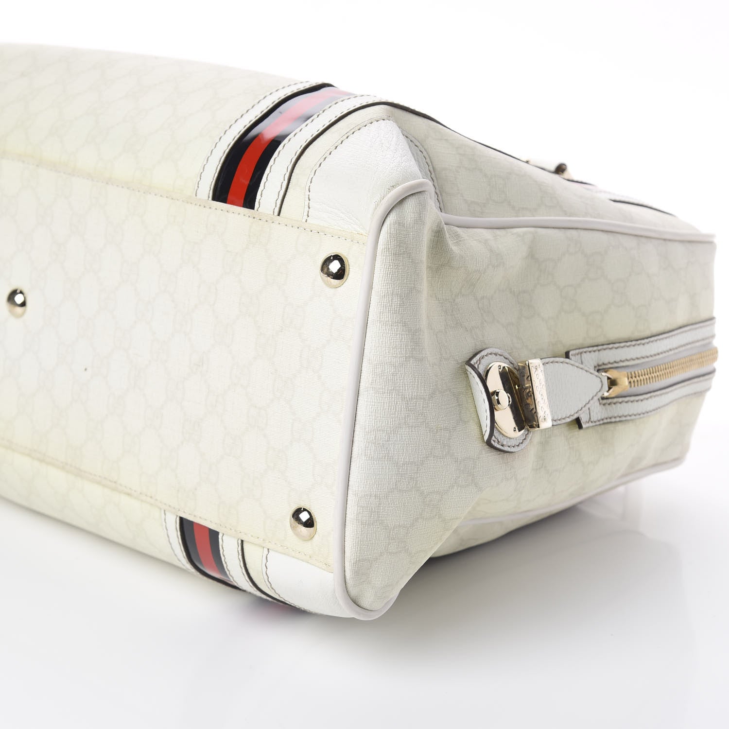 Gucci GG Plus Monogram Duffle Bag White 6 of 8