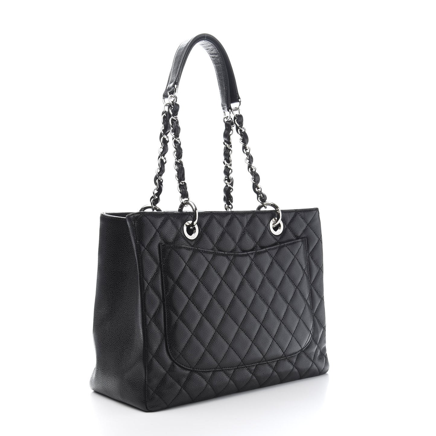 Caviar Quilted Grand Shopping Tote GST Black