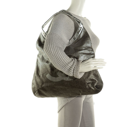 Chanel Perforated Lambskin Hollywood Hobo Metallic Silver 2 of 7