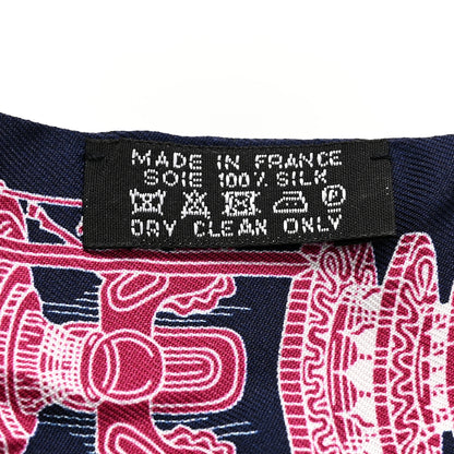 Hermes Silk Merveilleuses Lanternes Twilly Caban Framboise Vert 4 of 4