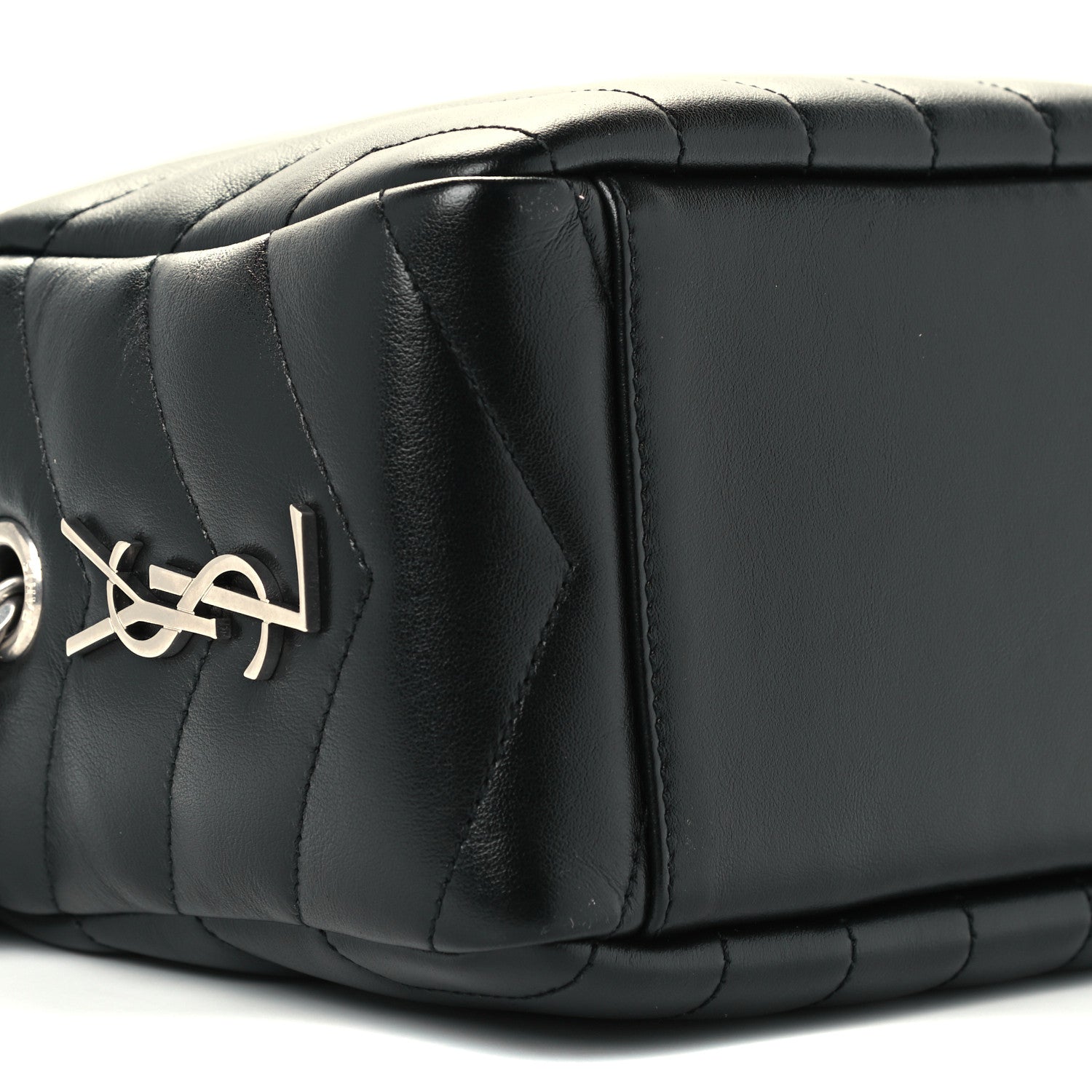 Saint Laurent Calfskin Y Quilted Monogram Small Loulou Bowling Bag Black 10 of 11