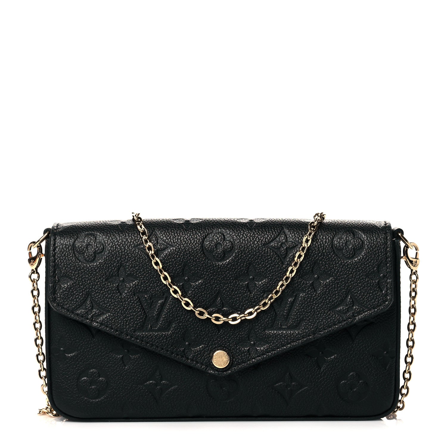 Louis Vuitton Empreinte Pochette Felicie Chain Wallet Black 3 of 12