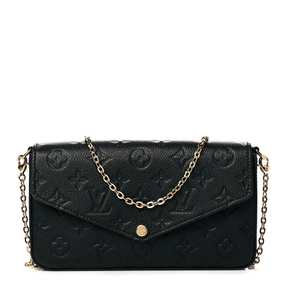 Louis Vuitton Empreinte Pochette Felicie Chain Wallet Black 3 of 12