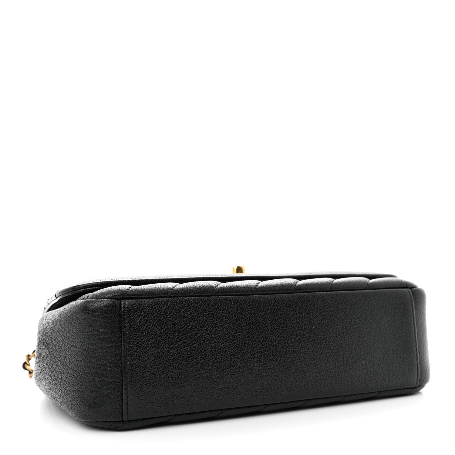 Chanel Shiny Goatskin Diagonal Quilted Small Flap Black 4 of 14