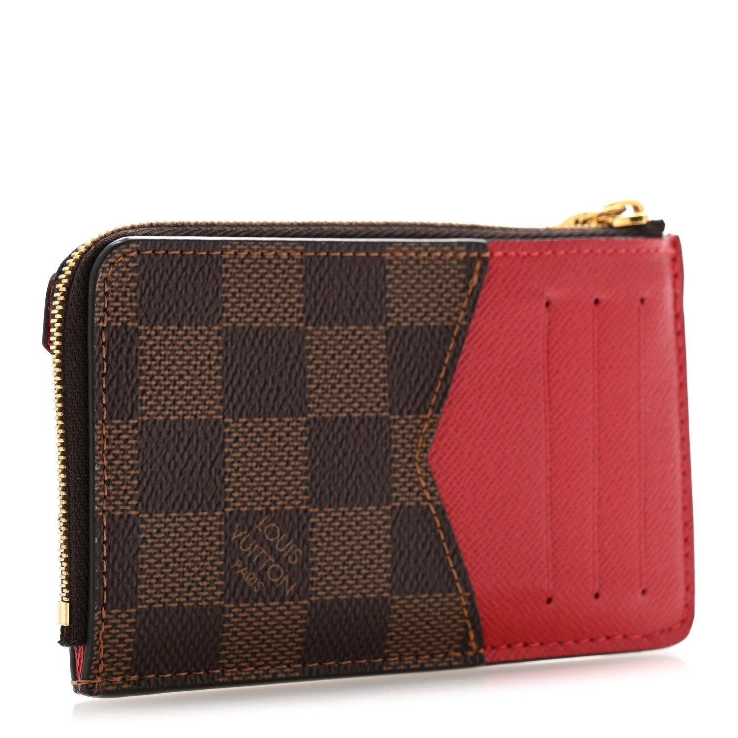 Louis Vuitton Damier Ebene Recto Verso Card Holder Red 3 of 10