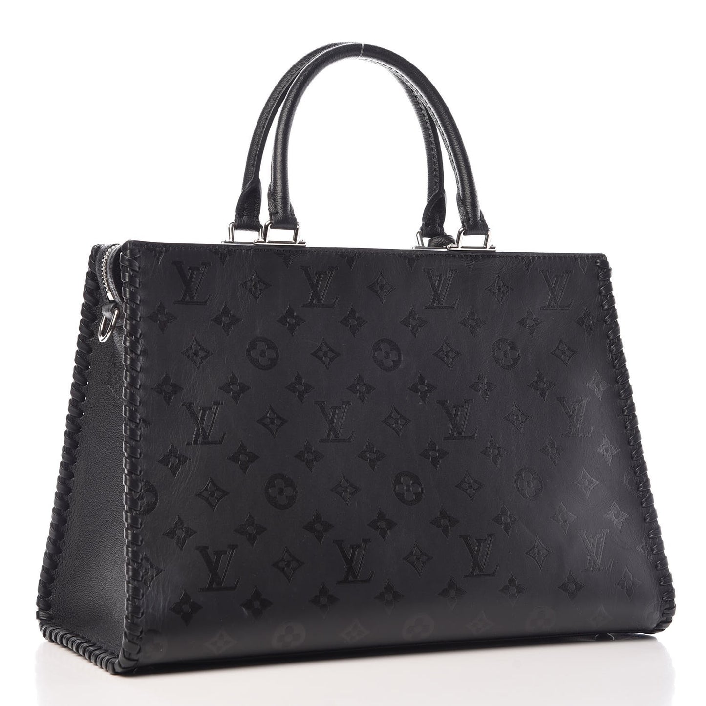 Monogram Cuir Plume Very Zipped Tote Black
