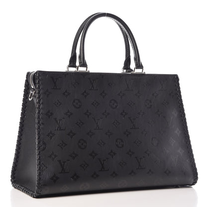 Louis Vuitton Monogram Cuir Plume Very Zipped Tote Black 3 of 7