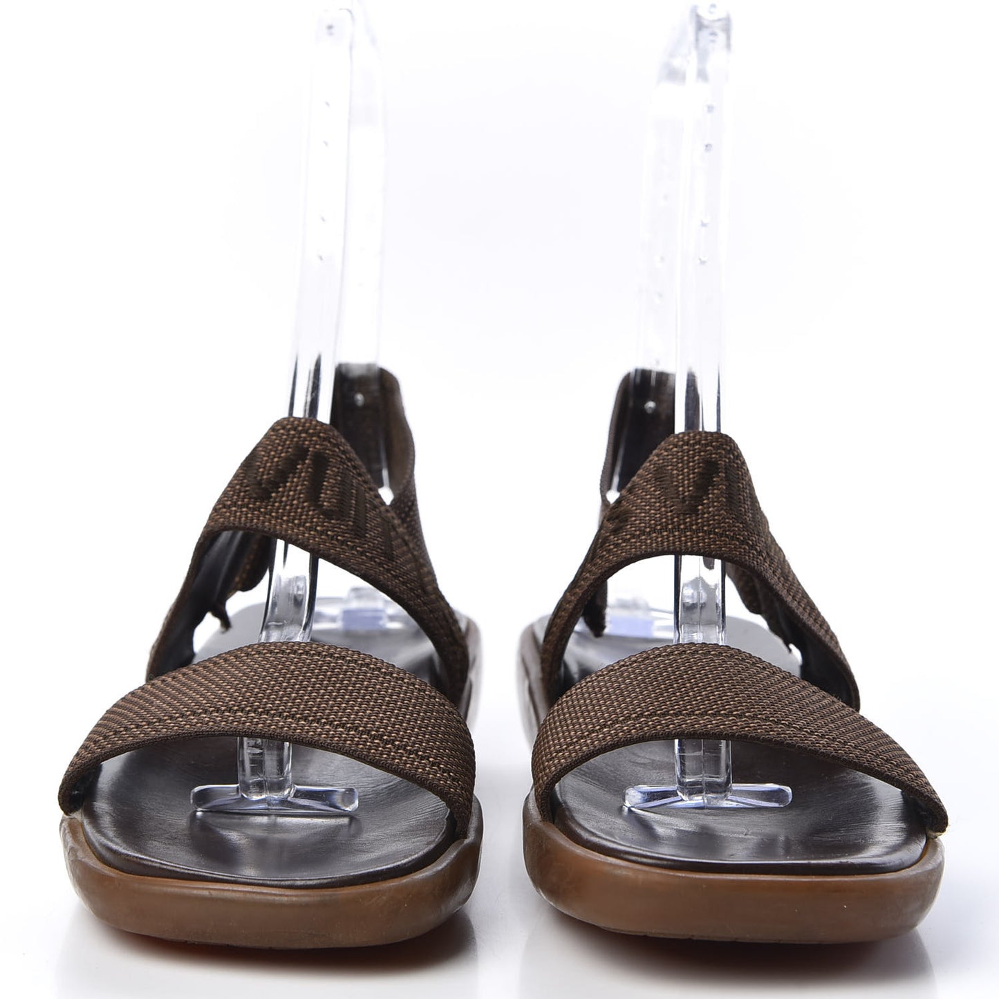 Nylon Platform Flat Sandals 39.5 Brown