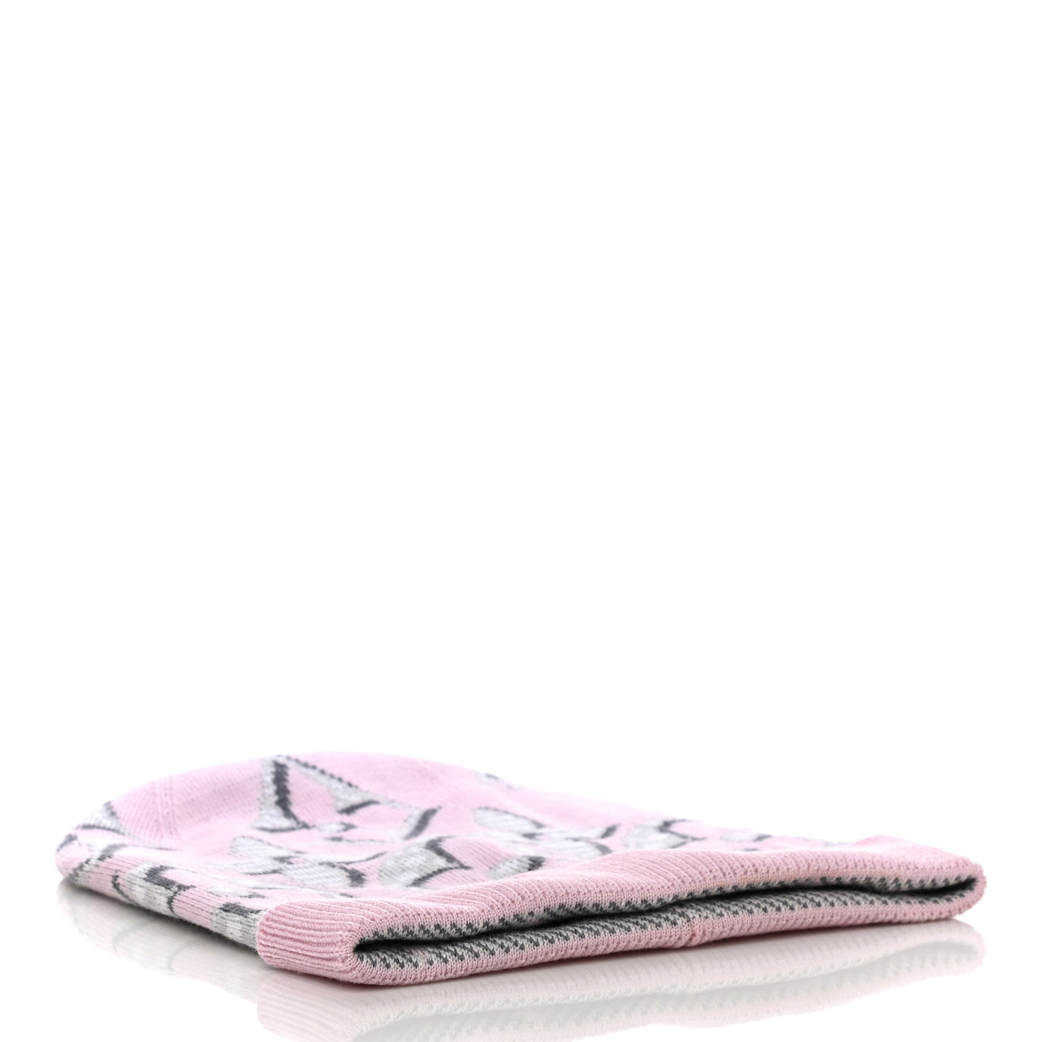 Louis Vuitton Wool Cashmere Giant Pop Monogram Beanie Hat Rose 3 of 7