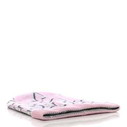 Louis Vuitton Wool Cashmere Giant Pop Monogram Beanie Hat Rose 3 of 7