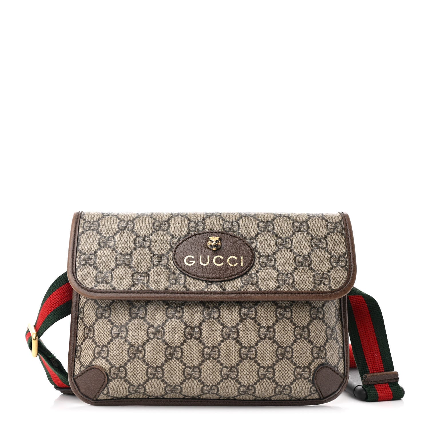 Gucci GG Supreme Monogram Neo Vintage Web Belt Bag Brown 1 of 11