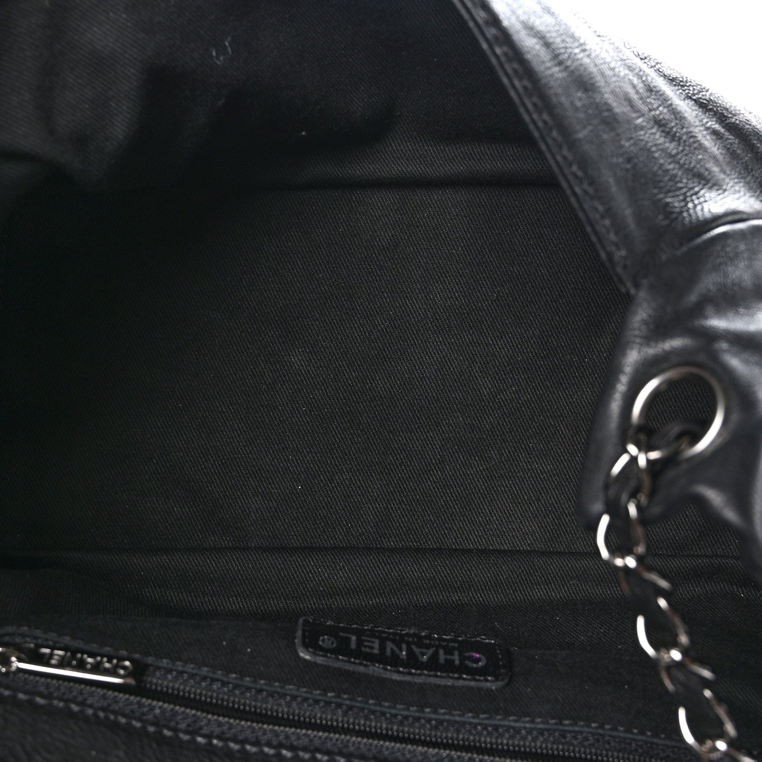 Chanel Calfskin Diamond Stitch Accordion Flap Black 5 of 10