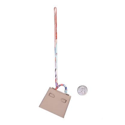 Hermes Tadelakt Mini Kelly Twilly Bag Charm Argile 2 of 3