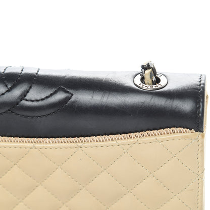 Chanel Calfskin Quilted Small Ballerine Flap Beige Black 14 of 16