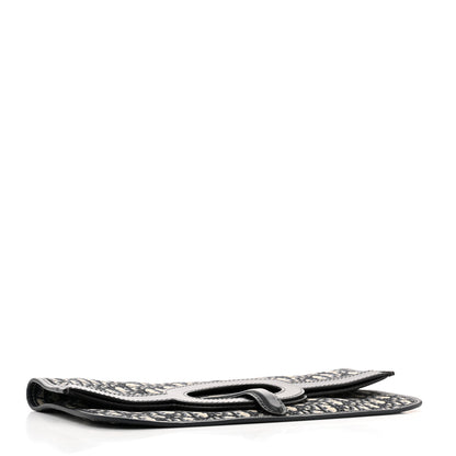 Christian Dior Oblique Fold Over Clutch Blue 4 of 7