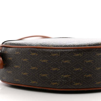 Saint Laurent Canvas Smooth Calfskin Le Monogramme Coeur Crossbody Chestnut 7 of 9