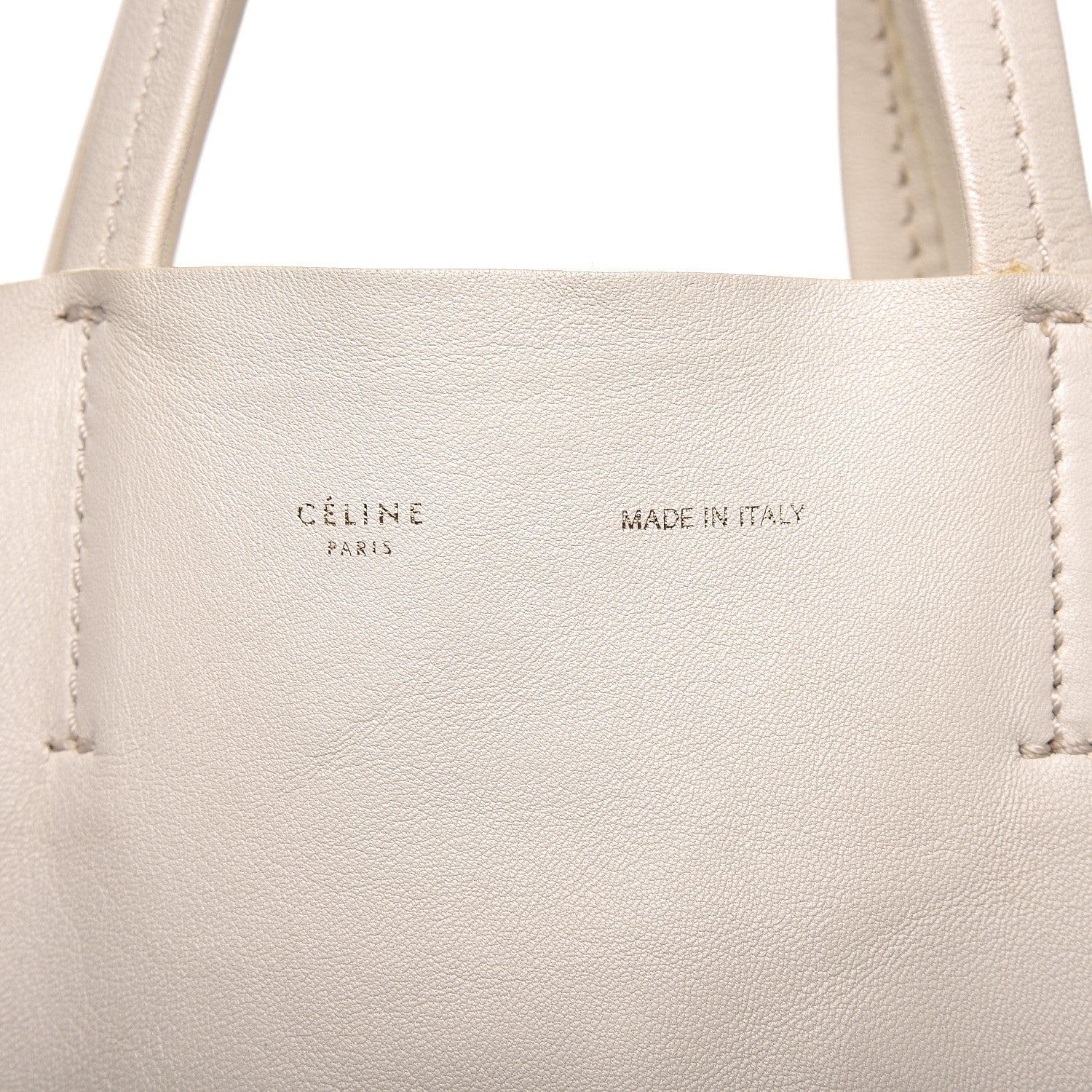 Celine Smooth Lambskin Vertical Bi-Cabas White Grey 8 of 14