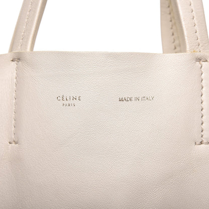 Celine Smooth Lambskin Vertical Bi-Cabas White Grey 8 of 14