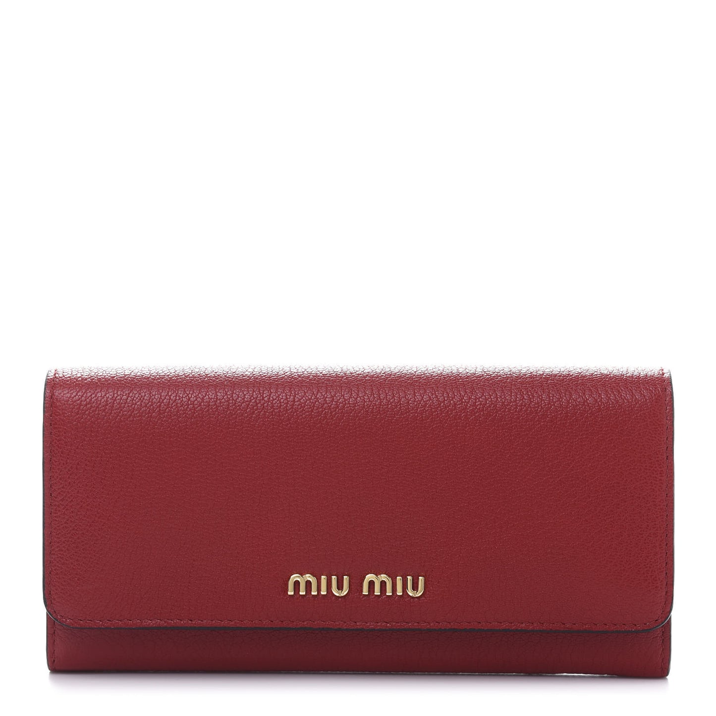 Goatskin Continental Flap Wallet Rubino