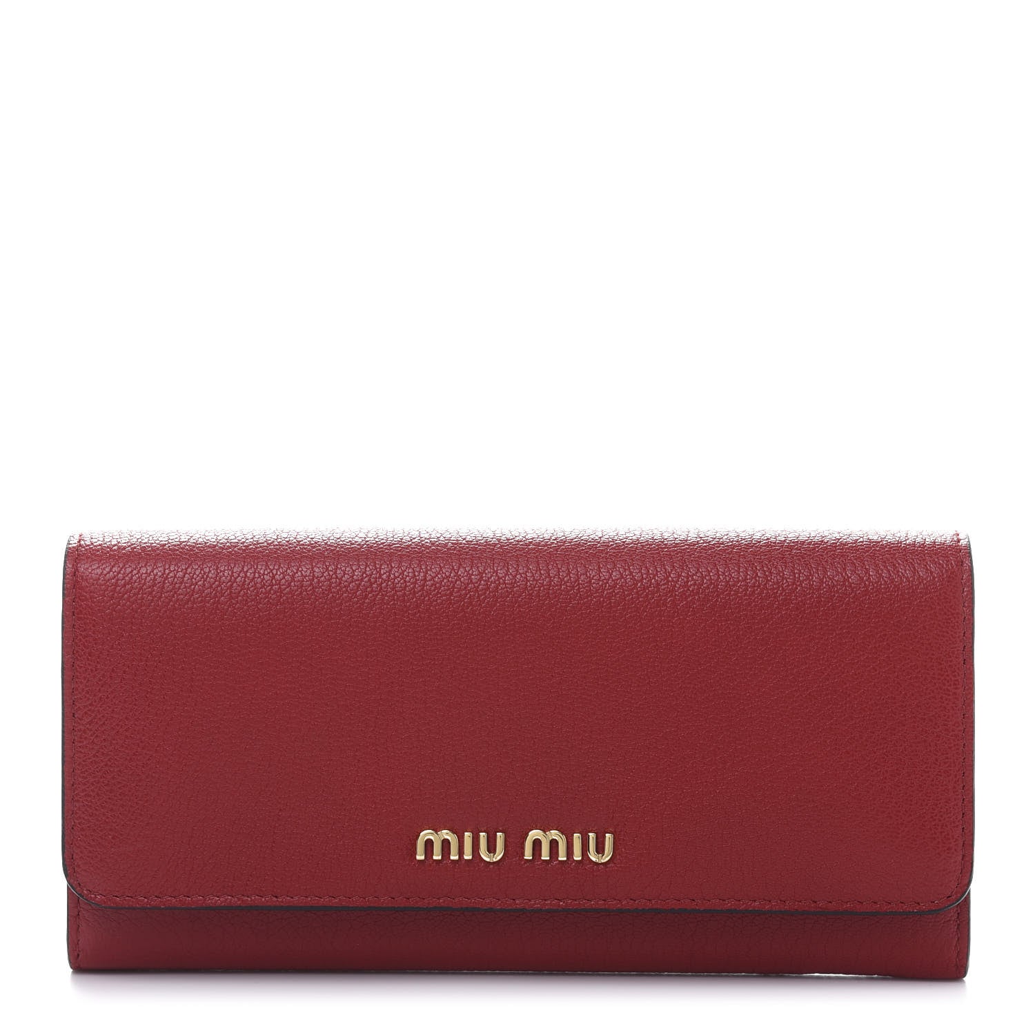 Miu Miu Goatskin Continental Flap Wallet Rubino 3 of 10