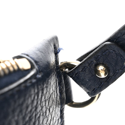 Valentino Garavani Pebbled Calfskin Small Rockstud Bucket Bag Navy 19 of 19