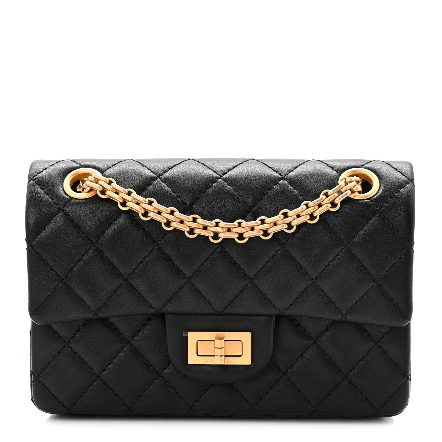 Calfskin Quilted 2.55 Reissue Mini Flap Black