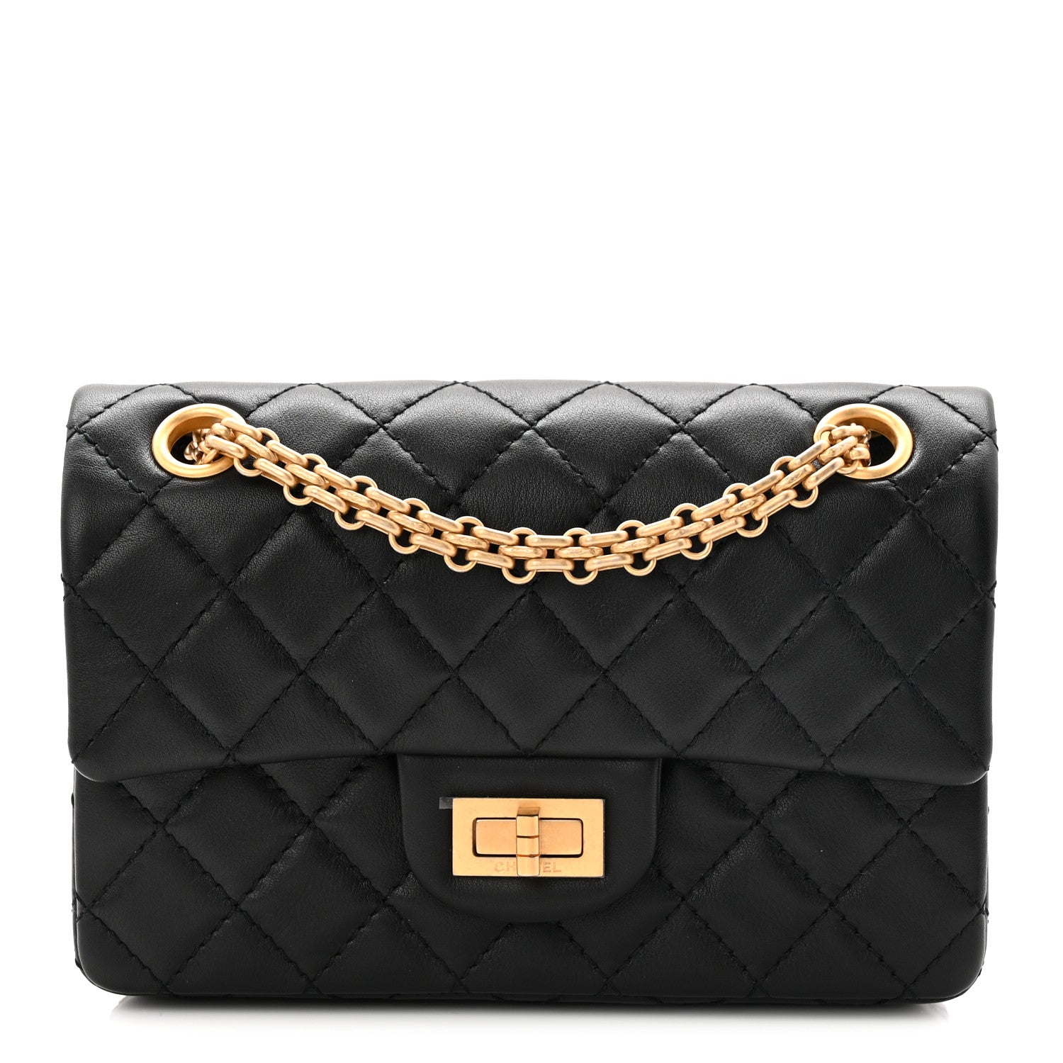 Chanel Calfskin Quilted 2.55 Reissue Mini Flap Black 1 of 11
