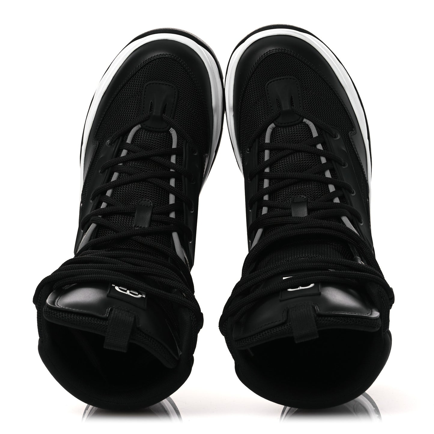 Calfskin Nylon Oblique Mens Snow Ankle Boot 42 Black