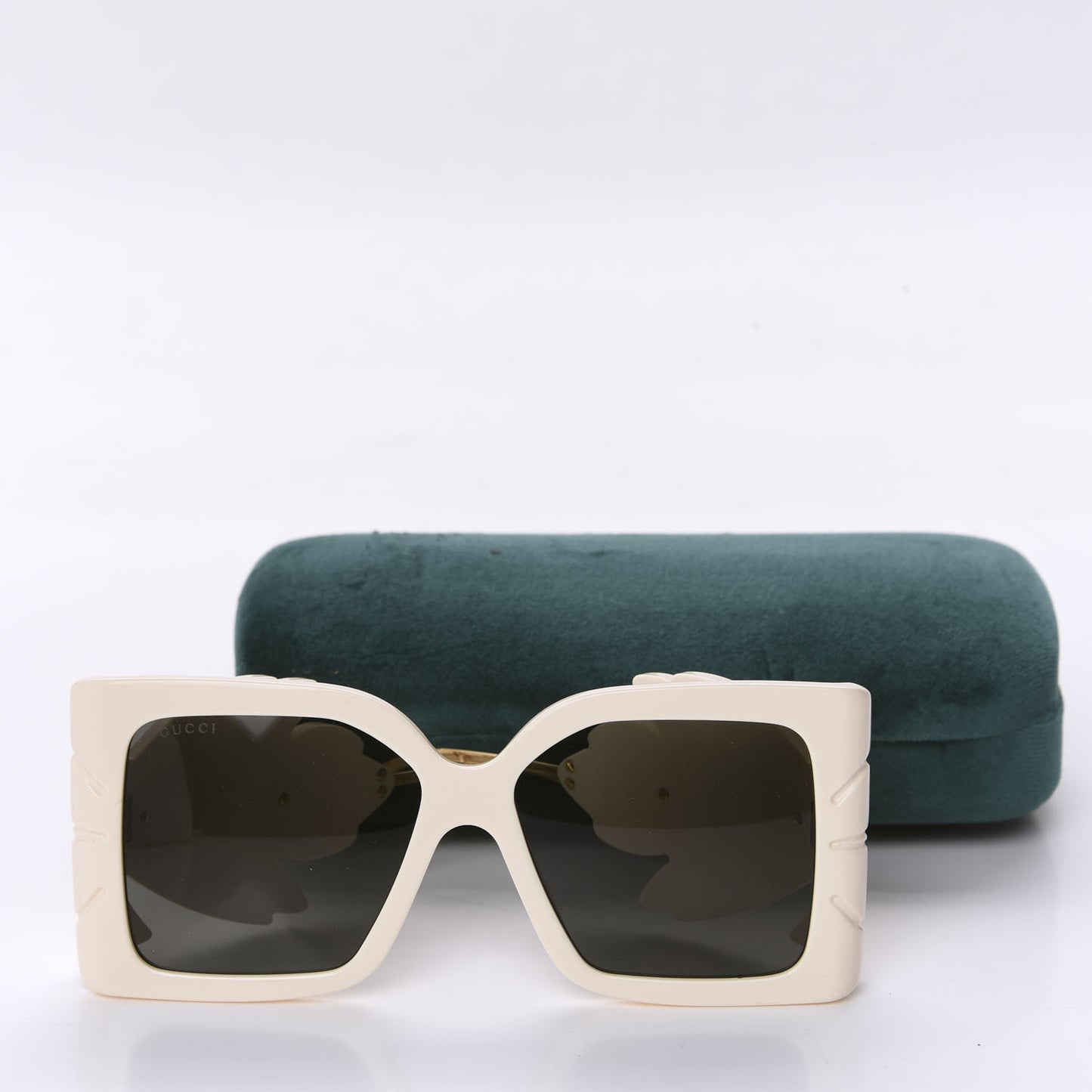Acetate Square Frame Wing Sunglasses GG0535S Ivory