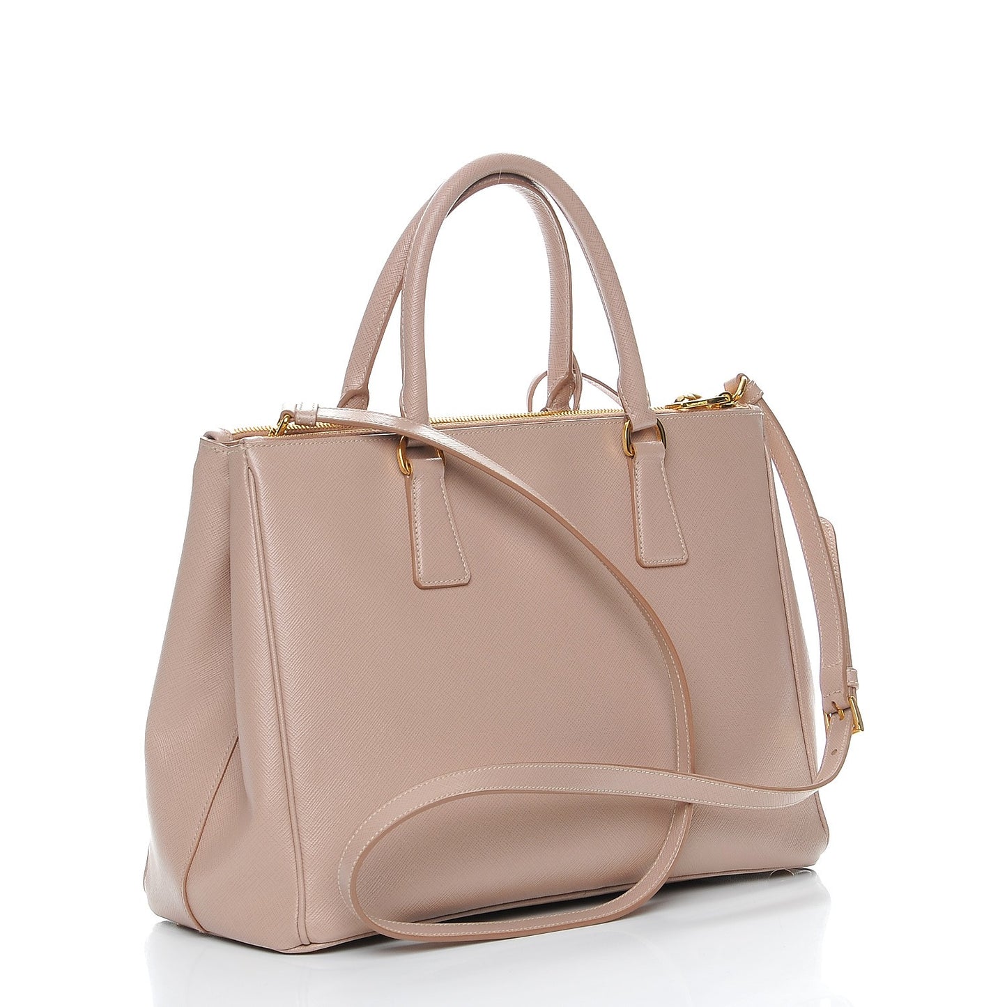 Saffiano Medium Galleria Double Zip Tote Cammeo