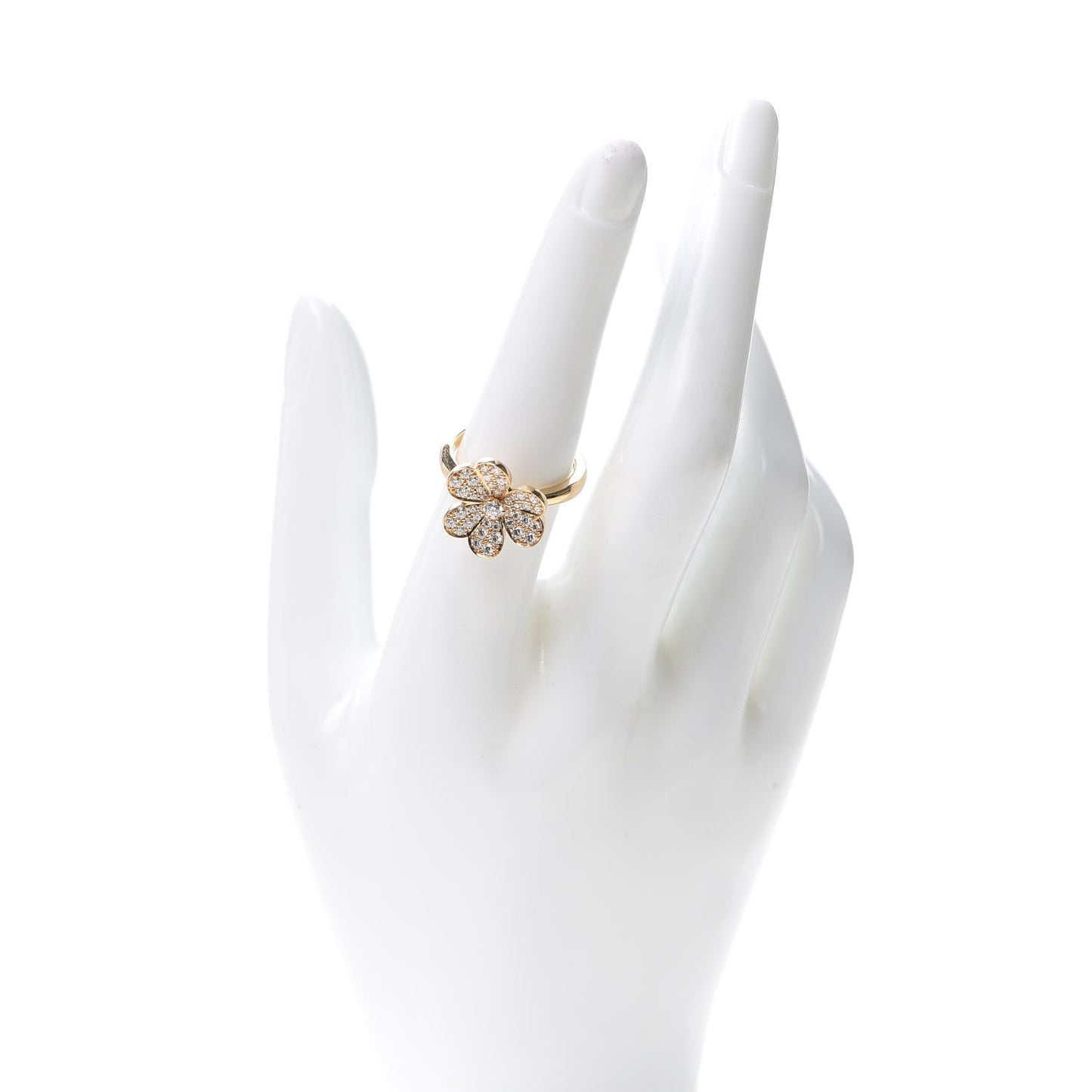 18K Yellow Gold Diamond Small Frivole Pave Ring 55 7.25