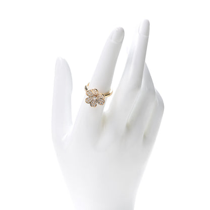 Van Cleef & Arpels 18K Yellow Gold Diamond Small Frivole Pave Ring 55 7.25 2 of 5