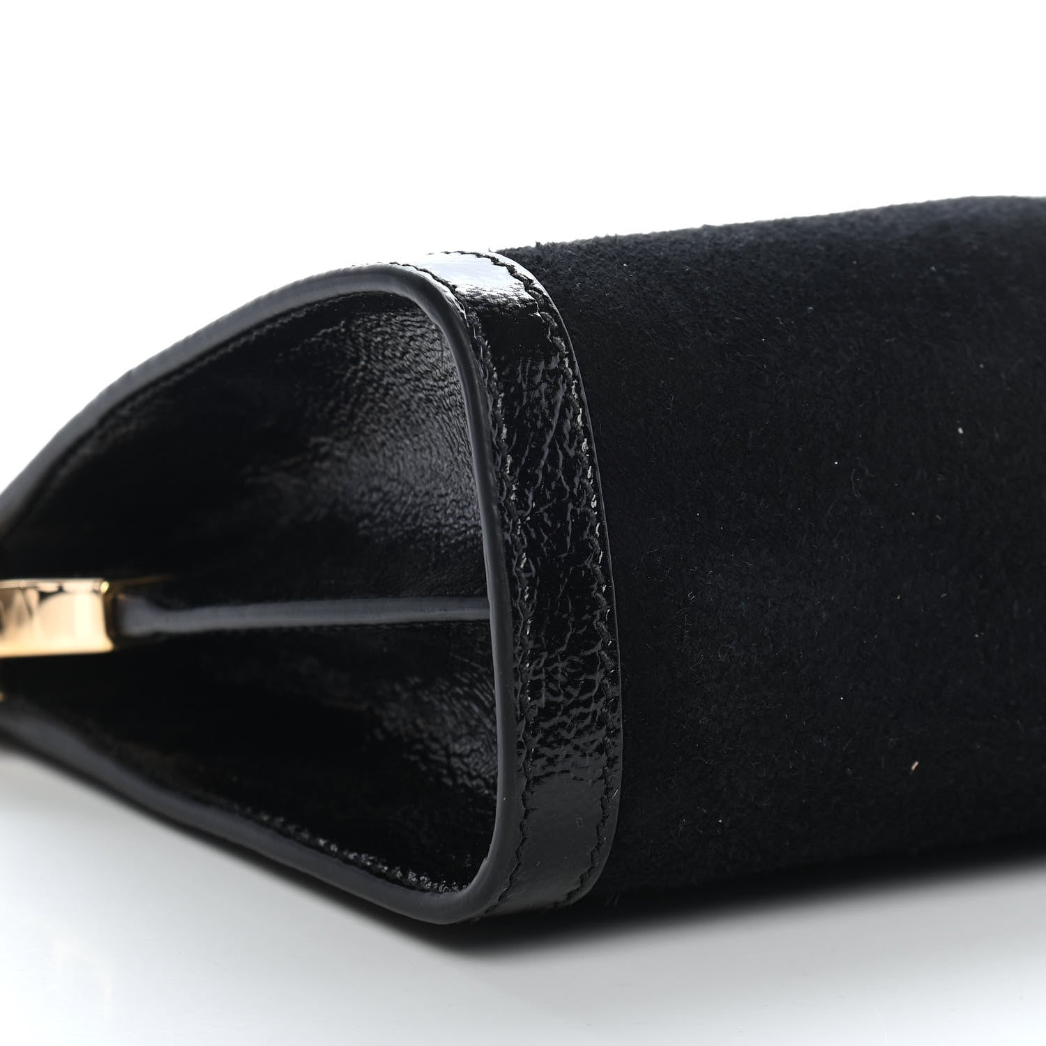 Gucci Suede Patent GG Web Small Ophidia Chain Shoulder Bag Black 5 of 8