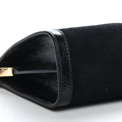 Gucci Suede Patent GG Web Small Ophidia Chain Shoulder Bag Black 5 of 8
