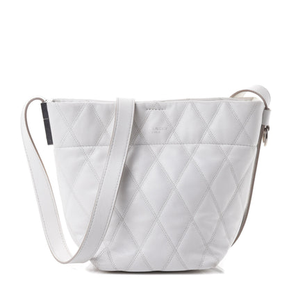 Givenchy Lambskin Quilted Mini GV Bucket Bag White 1 of 5