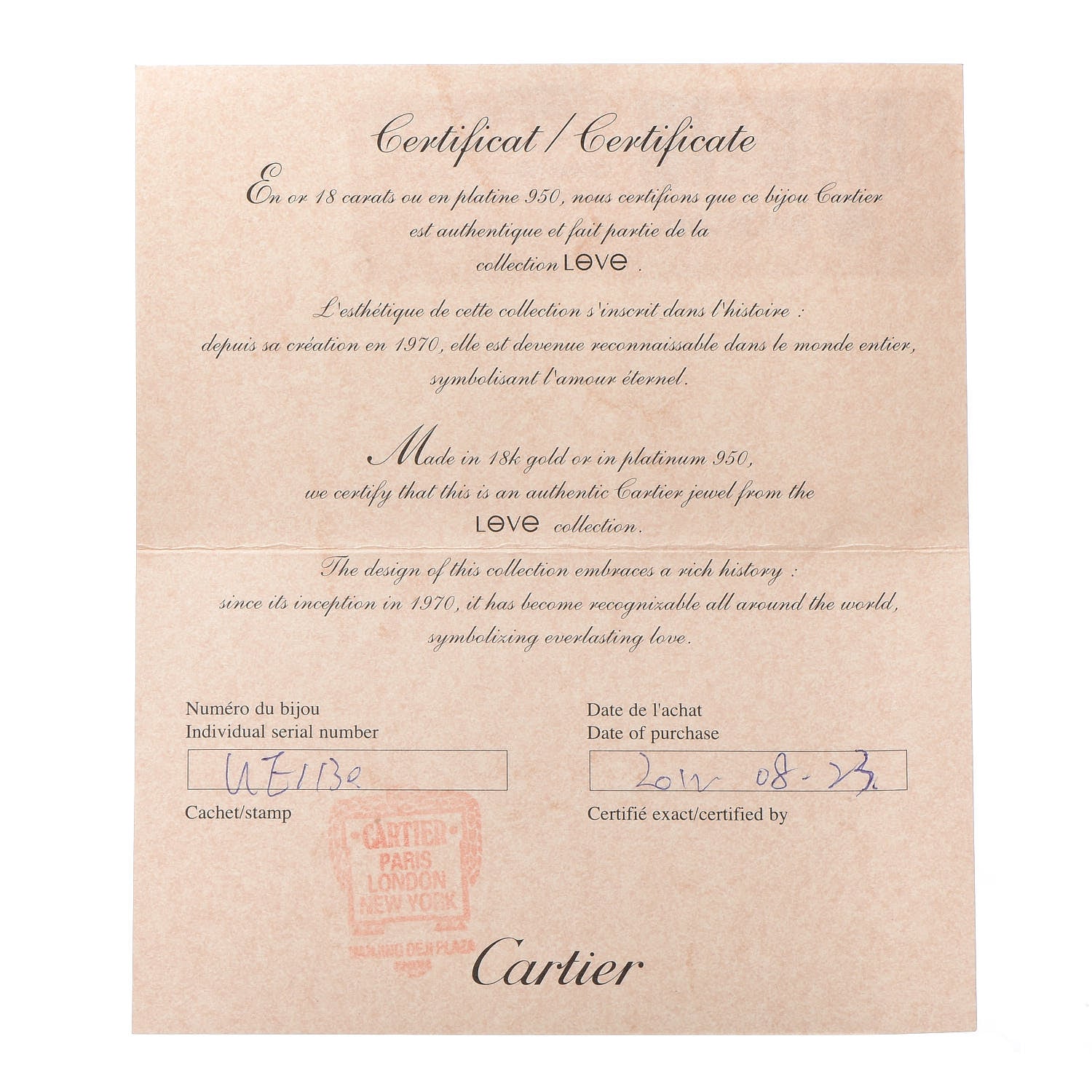 Cartier 18K Pink Gold LOVE Bracelet 16 7 of 8