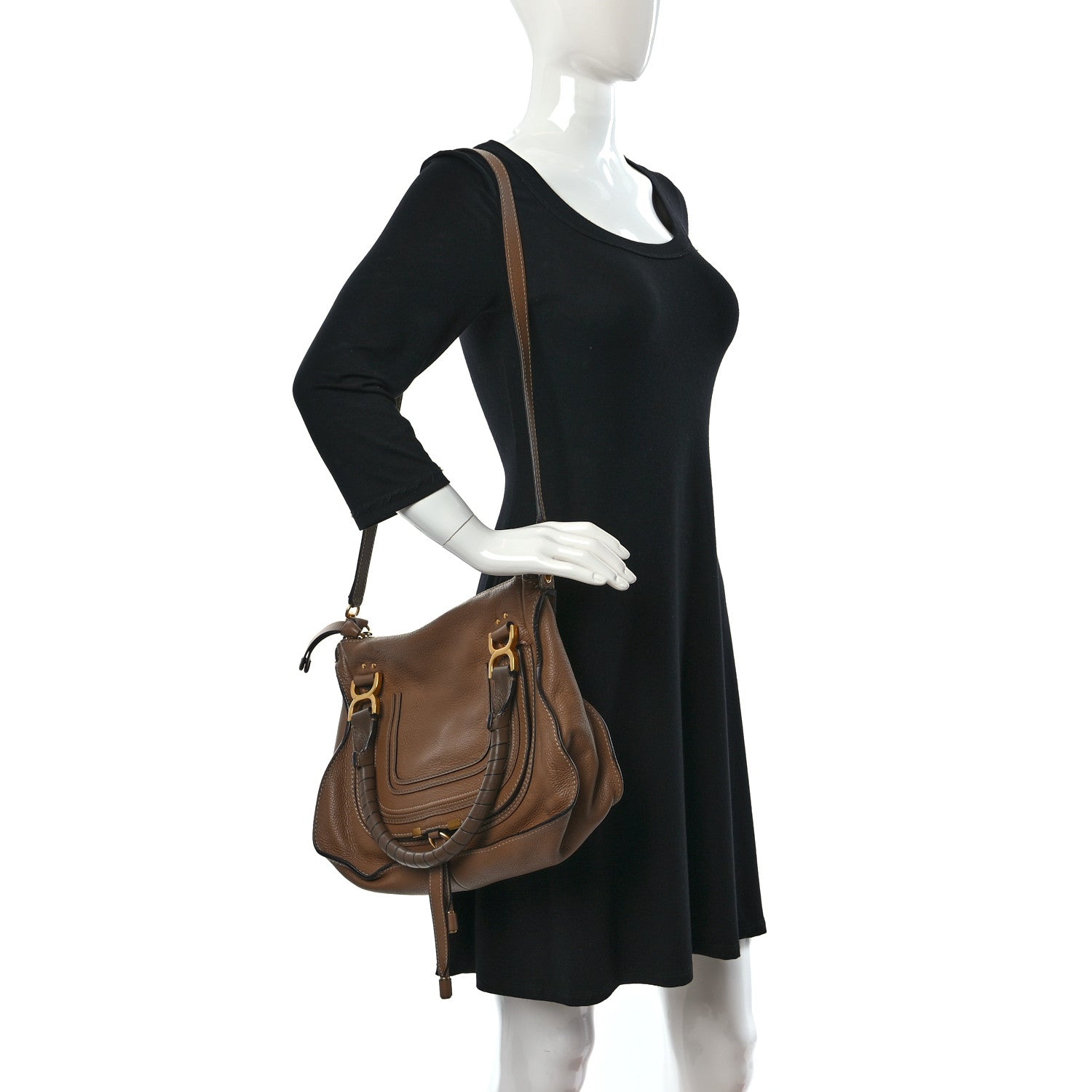 Chloe Calfskin Medium Marcie Satchel Nut 2 of 8