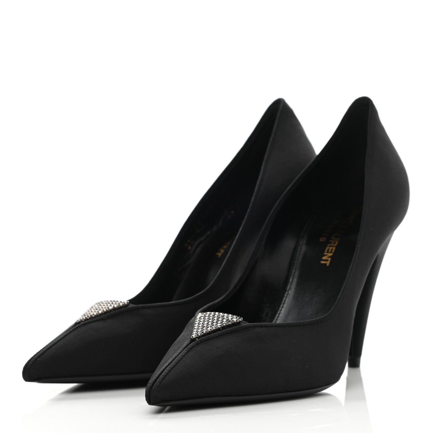 Saint Laurent Canvas Faille Paris 95 Pumps 36 Black 3 of 9