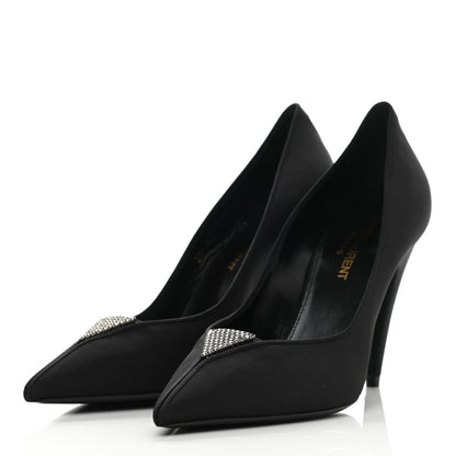 Saint Laurent Canvas Faille Paris 95 Pumps 36 Black 3 of 9