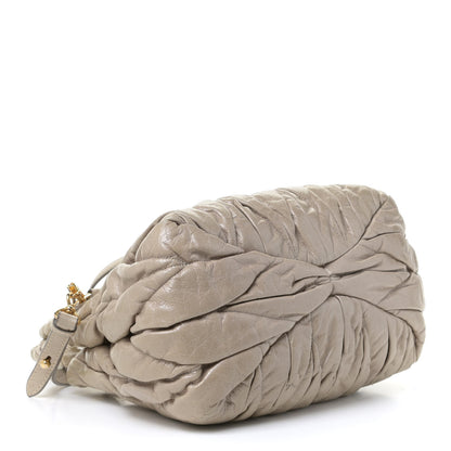 Miu Miu Nappa Matelasse Top Handle Satchel Fumo 7 of 25