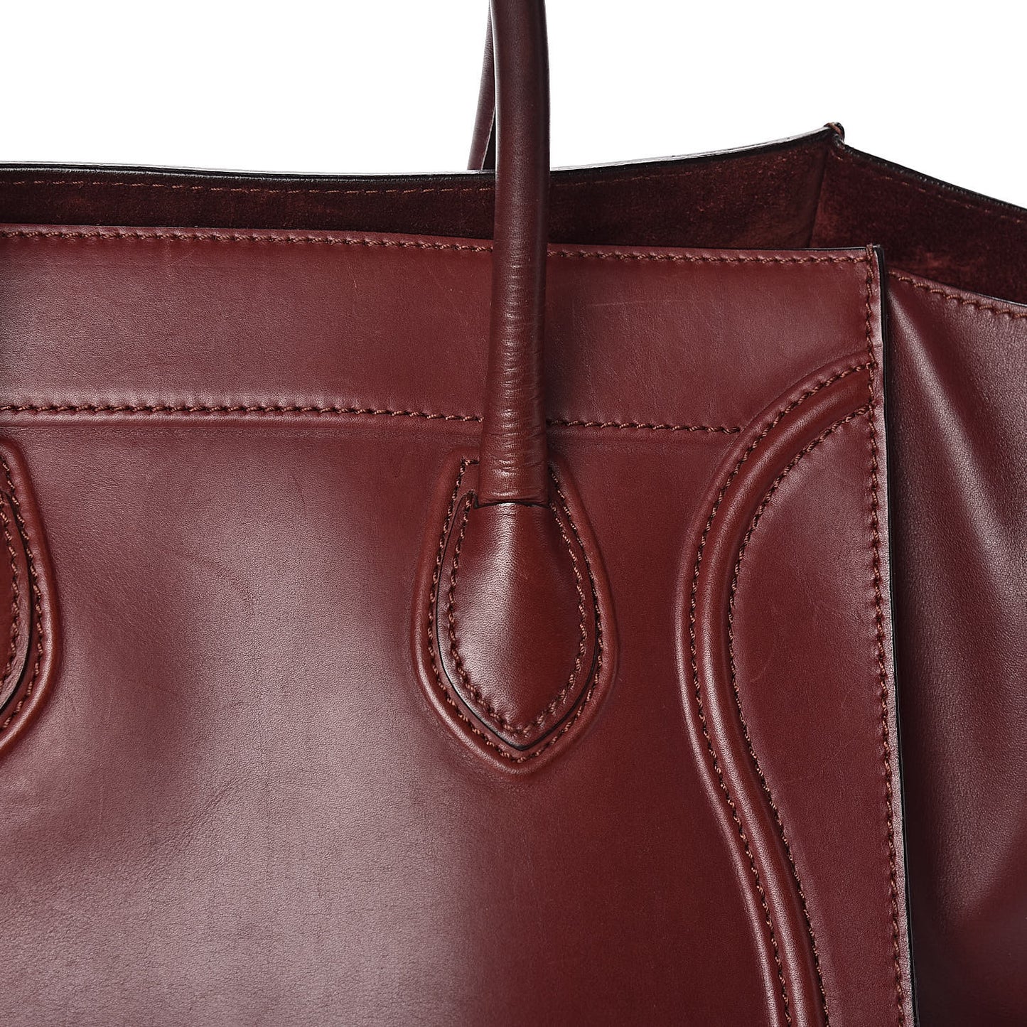 Natural Calfskin Medium Phantom Luggage Burgundy