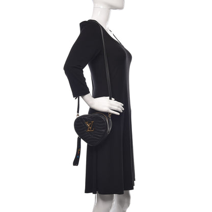 Louis Vuitton Calfskin New Wave Heart Bag Black 2 of 11