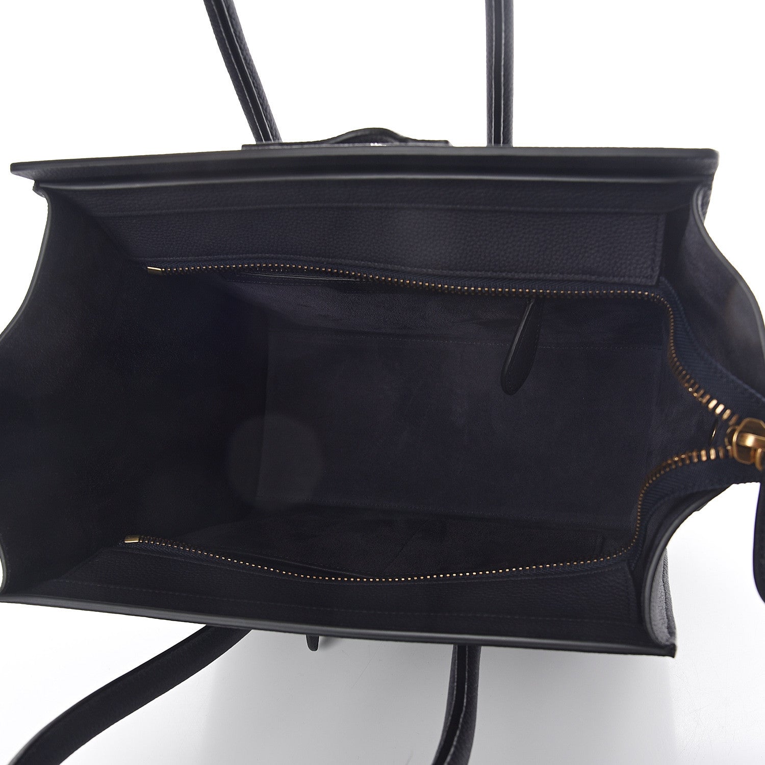 Celine Drummed Calfskin Micro Luggage Midnight 4 of 8