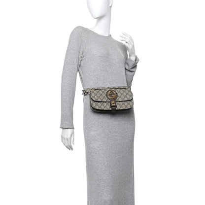 Gucci GG Supreme Monogram Textured Dollar Calfskin Blondie Belt Bag Beige Ebony New Acero 3 of 21