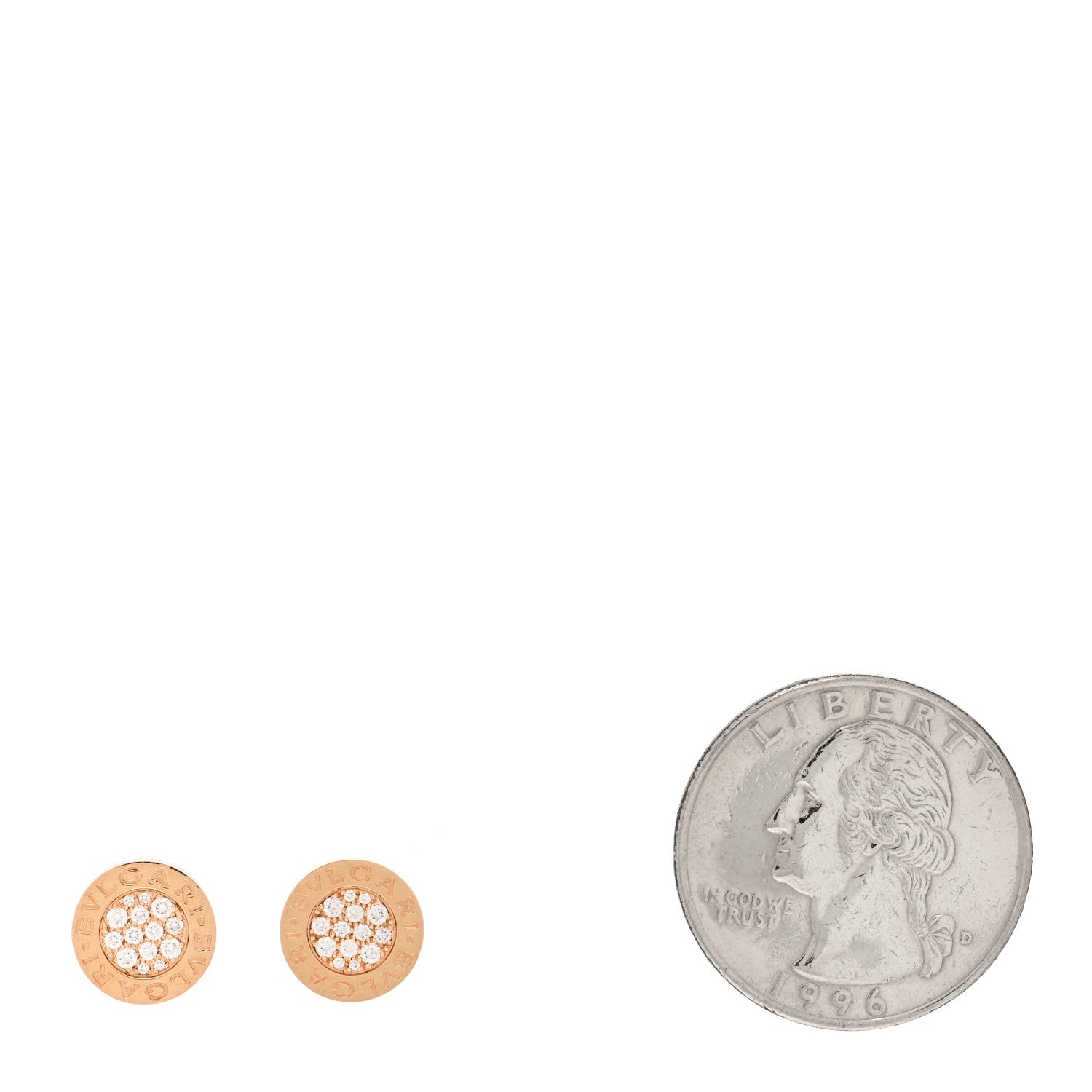 Bulgari 18K Rose Gold Diamond BVLGARI BVLGARI Stud Earrings 2 of 5