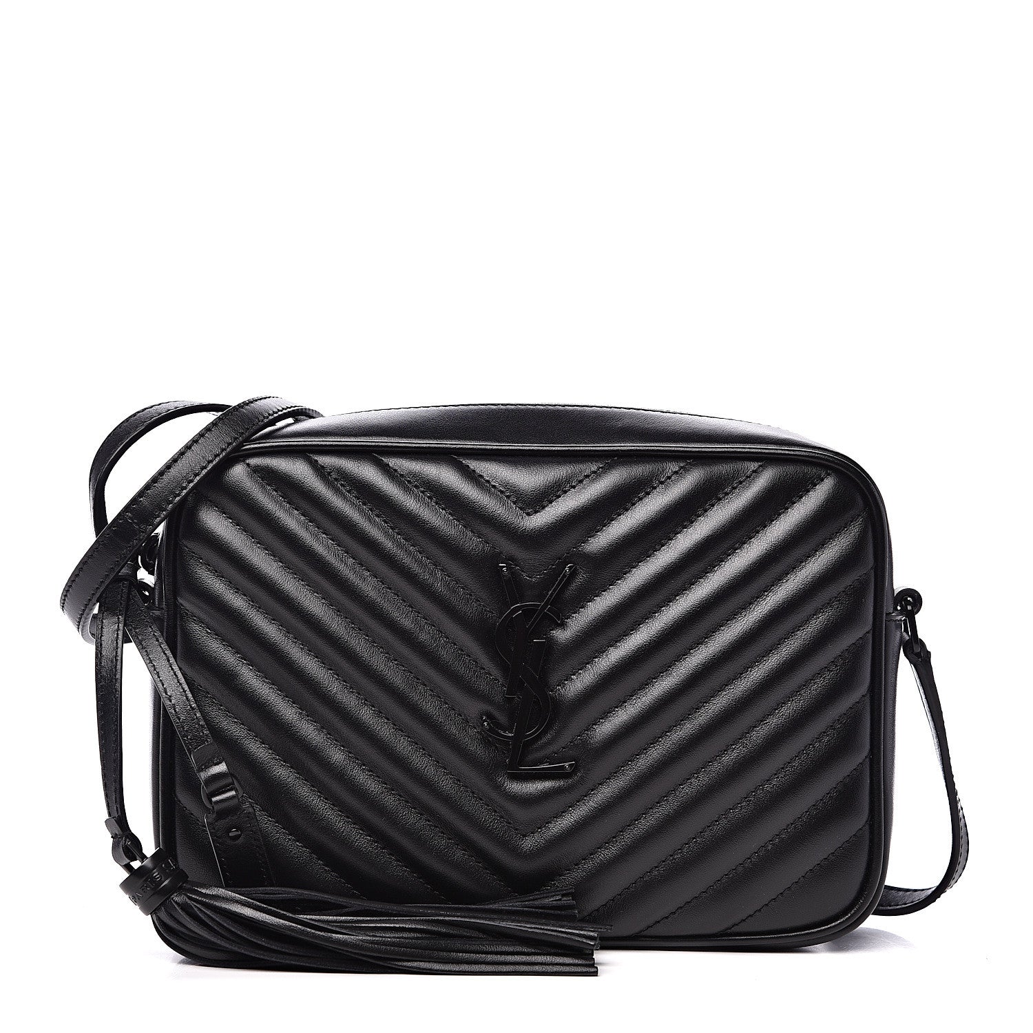 Saint Laurent Calfskin Matelasse Monogram Lou Camera Bag Black 1 of 9