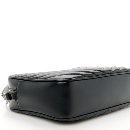 Saint Laurent Calfskin Matelasse Monogram Lou Camera Bag Black 9 of 10