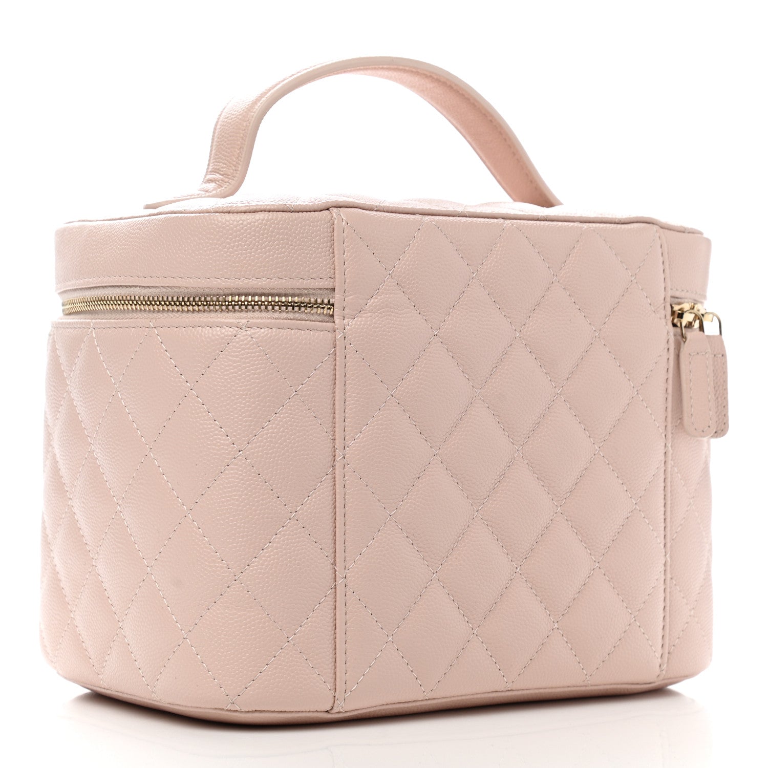 Chanel Caviar Quilted Large Vanity Pouch Light Pink 3 of 7