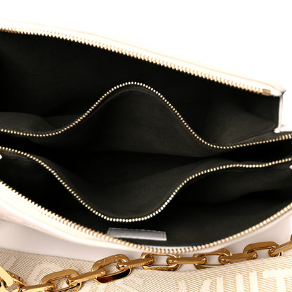 Louis Vuitton Lambskin Embossed Monogram Coussin PM Beige Cream 5 of 12